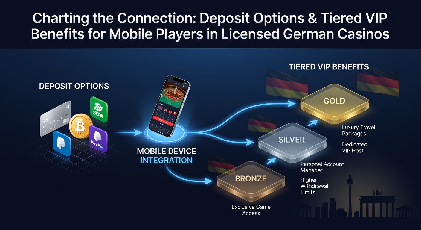Übersicht über Einzahlungsoptionen und VIP-Stufen in deutschen Mobilcasinos