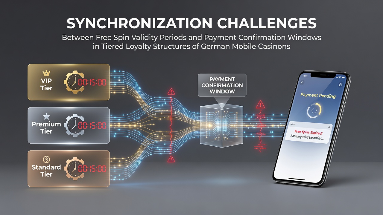 Darstellung der Synchronisationsherausforderungen zwischen Free-Spin-Gültigkeitsfristen und Zahlungsbestätigungsintervallen in deutschen Mobilcasinos